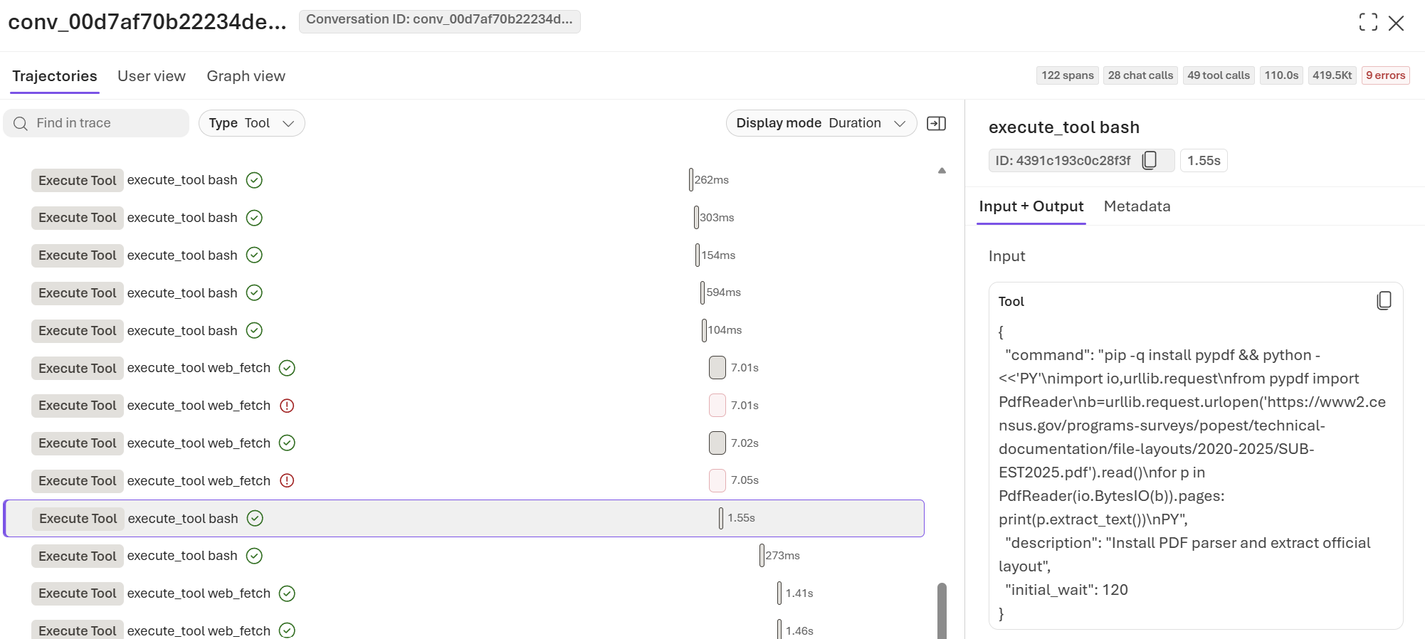 executing python in tool call